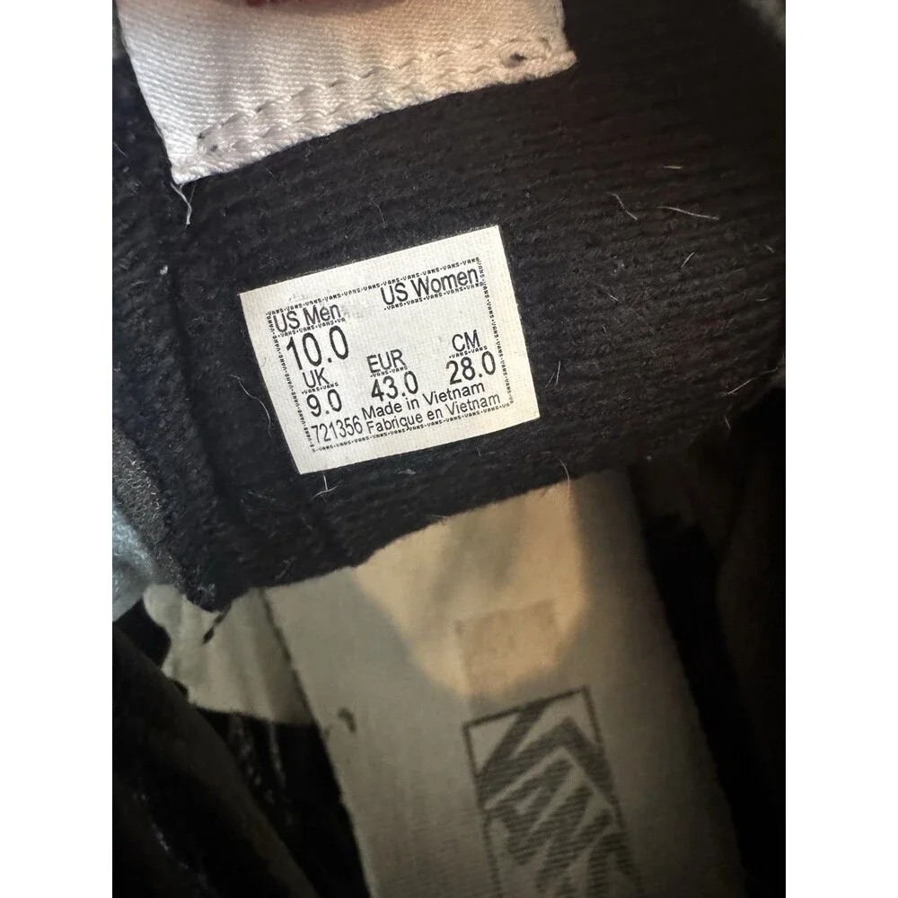 Vans Sk8-Hi Black/White High Top Lace-Up Sneakers Mens size 10
